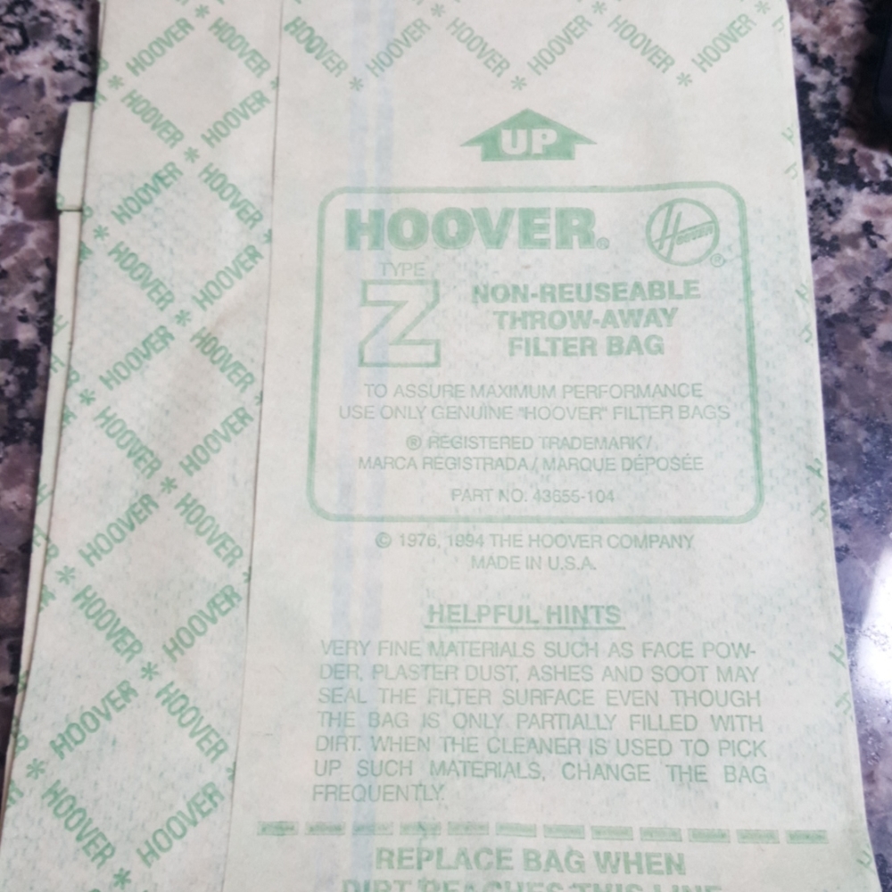 Hoover type z upright new bag